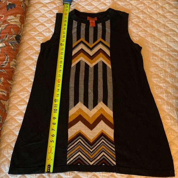 Missoni Chevron Mini Dress - Black, Brown, and Gold - Picture 5 of 6